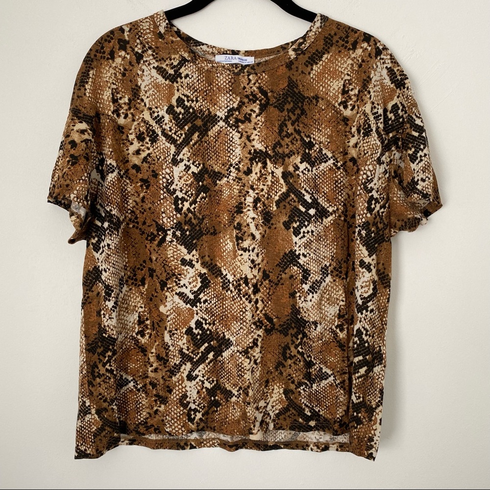 ZARA animal print / snake print fashion tee